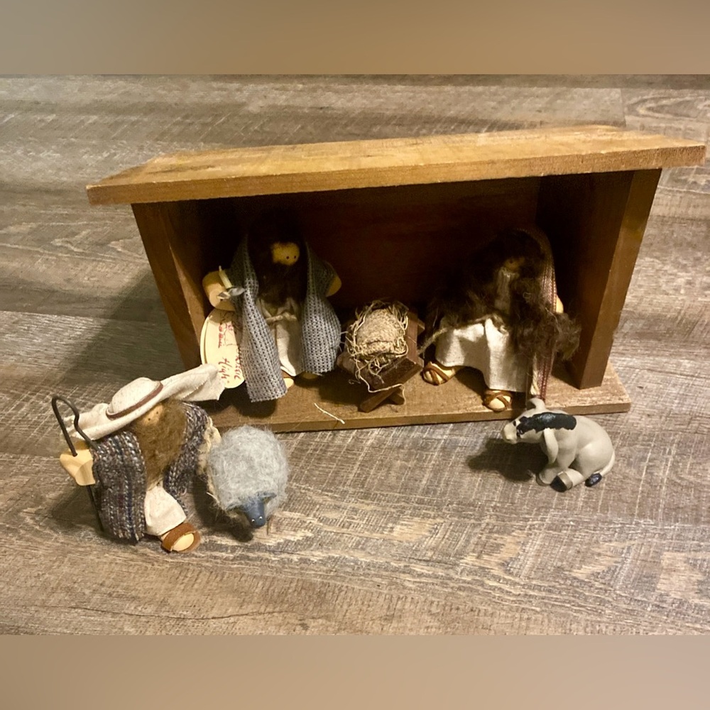 Vintage 1995 Lizzie High The Little Ones Nativity Scene • 6pc Set • Tags